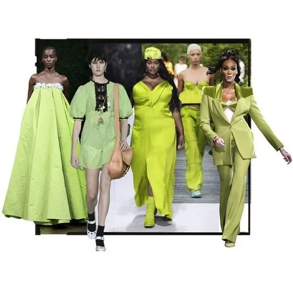 BRONX and BANCO Neon Green Lika Belted Asymmetric Ruffle Wrap Dress Size… - Picture 4 of 11